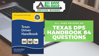 Texas DPS Drivers Handbook 84 Questions with Answers 2023 [upl. by Aronoff]