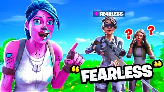 I PRETENDED to be FEARLESS with a VOICE CHANGER in Fortnite It Worked [upl. by Perrie279]