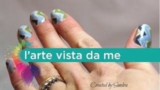 Nail art with washi tape Washi tape mania  Smalto semipermanente tutorial [upl. by Pacian33]