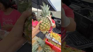 The Most Genius Way To Cut Pineapple  Fruit Cutting Skills [upl. by Eiroj]