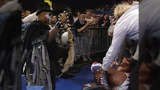 Papa Shango puts a curse on Ultimate Warrior Superstars May 16 1992 WWE Network Exclusive [upl. by Assirrec305]