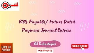 Bills PayableFuture dated Payment Journal entries in EBSFusion Payables [upl. by Refanej513]