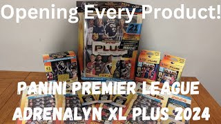 PANINI PREMIER LEAGUE ADRENALYN XL PLUS 2024 FULL BOX RIP OPENING EVERY PRODUCT FOR THE SET panini [upl. by Mac]