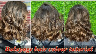 How to  balayage Hair colour on dark Indian hairstep by stepombréeasy wayfor beginnersat home [upl. by Ritch]