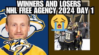 WINNERS and LOSERS of NHL Free Agency 2024 DAY 1 [upl. by Etnemelc]