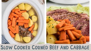 🥬🥔Slow Cooker Corned Beef and Cabbage 🍀St Patricks Day Recipe [upl. by Hausmann583]