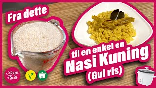 GRUNNLEGGENDE Lag enkelt gul ris Nasi Kuning med en riskoker [upl. by Slavin409]