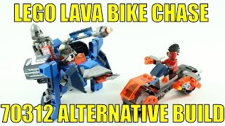 LEGO NEXO KNIGHTS 70312 ALTERNATIVE BUILD LAVA BIKE CHASE [upl. by Malia]