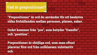 Prepositioner  svenska [upl. by Sheela]