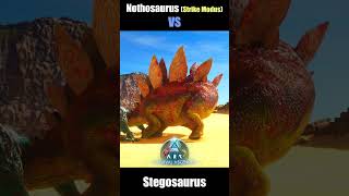 NOTHOSAURUS Strike Modus vs STEGOSAURUS Tyzaew Short ArkSurvivalAscended [upl. by Lydell]