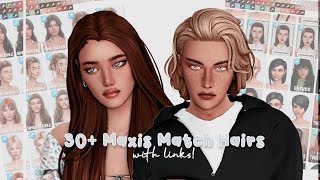 30 MAXIS MATCH CC HAIR HAUL ☆ The Sims 4 [upl. by Ydarb]