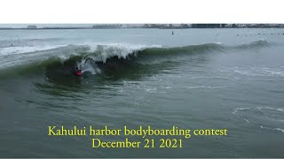 Kahului Harbor Bodyboarding contest December 2021 dji drone shots [upl. by Radborne]