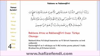 Rabbena Atina ve Rabbenağfirli Pekiştirme Çalışması  HafizefendiCom [upl. by Bertasi]