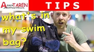 Triathlon Swimming Gear Tarens Swim Bag Essentials [upl. by Larochelle]