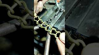 3 steps of the process of making brass wire ornamental chains [upl. by Farro]