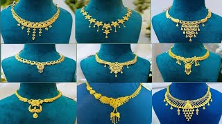 gold necklace design 2024new design 22k gold necklace jewellery collection babymomsathi [upl. by Haimes]