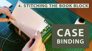 Case Binding 4 Stitching the Book Block [upl. by Sinnard93]