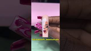 Hand painted nail art💅💅 nails naildesigns acrylicnails nailart nailtech naildesign [upl. by Nalor]