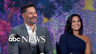 Demi Lovato Joe Manganiello dish on Smurfs [upl. by Child]