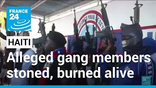 Over a dozen alleged gang members stoned burned alive in Haiti • FRANCE 24 English [upl. by Sena]