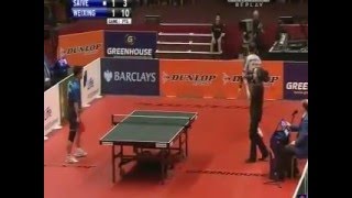 Dunlop Masters Table Tennis Chen Weixing v JeanMichel Saive [upl. by Aivatco]