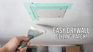 How To Repair A Drywall Ceiling Hole From Start To Finish  DIY For Beginners [upl. by Casilda]