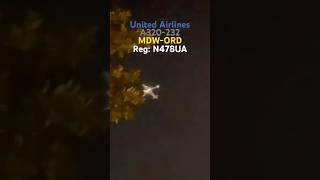 United Airlines MDWORD engine sound [upl. by Atillertse]