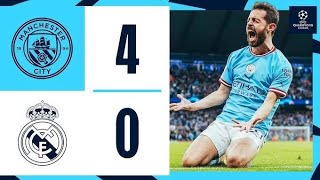 HIGHLIGHTS Man City 40 Real Madrid  CITY SECURE UCL FINAL SPOT WITH STUNNING WIN OVER REAL MADRID [upl. by Mcferren447]