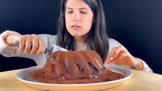 ASMeRi Eats ASMR chocolate lava cake ice cream Mukbang bites only [upl. by Meeks]