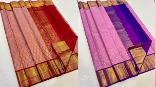 101024  Kanchipuram Pure Silk allover Brocade Sarees AnuSilkWeaves  7382240199 [upl. by Annaig459]