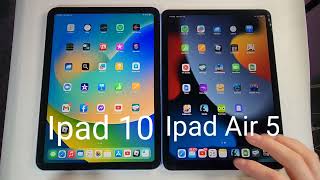 iPad 10 VS iPad Air 5 Speed Test Comparison [upl. by Drofiar]