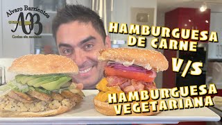 HAMBURGUESA DE CARNE VS HAMBURGUESA VEGETARIANA Todos los secretos  Alvaro Barrientos [upl. by Darbie]