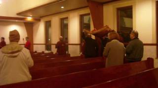 Jerusalem Matins Procession with the Burial Shroud at St Emilians Byzantine Catholic Church 2009 [upl. by Nahbois]