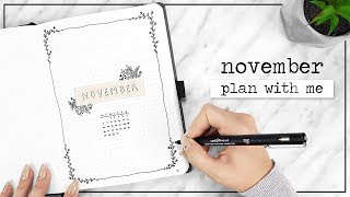 PLAN WITH ME  November Bullet Journal Setup  QampA [upl. by Kelcey]