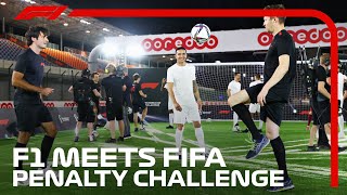 F1 And FIFA Penalty Shootout Challenge  2021 Qatar Grand Prix [upl. by Chiang798]