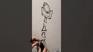 art graffiti drawing satisfying lettering airbrush machine z10r diywoodworking love [upl. by Eenad205]