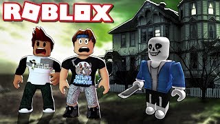 SANS HAS TAKEN OVER THE SCARY MANSION IN ROBLOX [upl. by Anoyek]