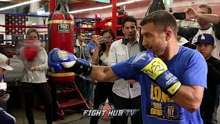 Vasyl Lomachenkos full media workout for Guillermo Rigondeaux  Lomachenko vs Rigondeaux [upl. by Aramenta848]