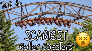 Top 10 SCARIEST Roller Coasters in the World 2024 [upl. by Bakki]