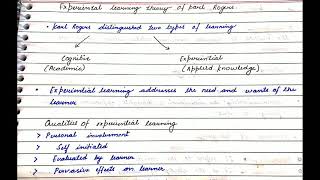 Experiential learning theory of Karl Rogers Child development and pedagogy CTET KVS NVS Dsssb [upl. by Wenoa424]