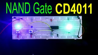 CD4011  2 Input NAND Gate IC 4011  Digital Electronics [upl. by Barcot678]