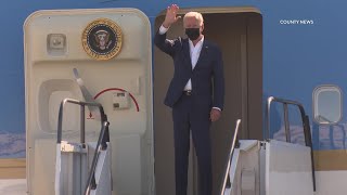 President Biden Departs California In Air Force One  Long Beach CA [upl. by Chainey]