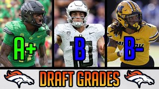 My 2024 Denver Broncos Draft Grades and Recap [upl. by Irahcaz]