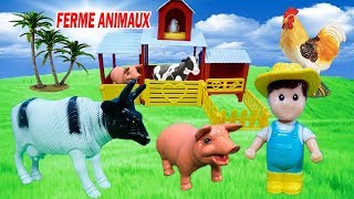 Animaux de la Ferme pour bebe  La voiture animaux et la maison  Farm animals for Kids [upl. by Essilevi344]