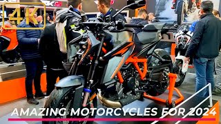 TOP 5 Amazing New models Motorcycles For 2024 Walkaround  4k [upl. by Annaerb554]