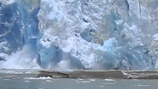 SAWYER GLACIER CALVING TURNS DANGEROUS HD [upl. by Luapnaej]