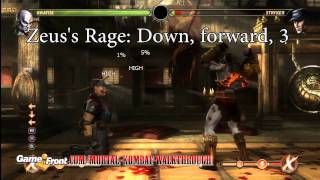 Mortal Kombat Walkthrough  Kombatant Strategy Guide  Kratos [upl. by Sayres]