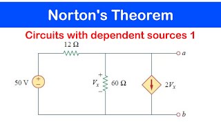 ☑️18  Nortons Theorem Circuits with Dependent Sources 1 [upl. by Fulvi513]