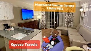 Disneyworld Resort Saratoga Springs 1 Bedroom Villa Disney [upl. by Ahsenad]