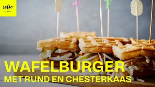 Wafelburger met rund en chesterkaas  Sofie Dumont [upl. by Gabbert]